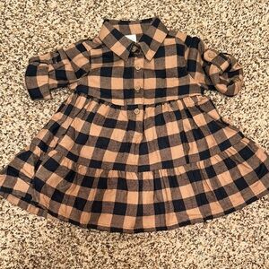 Carter's Black and Tan Plaid Casual Dress